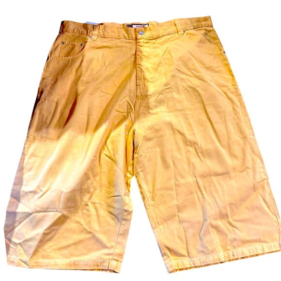 Taaps Jeans Wear men's yellow jean shorts Jorts zipper pocket classic sz 42 NWT - Picture 1 of 8